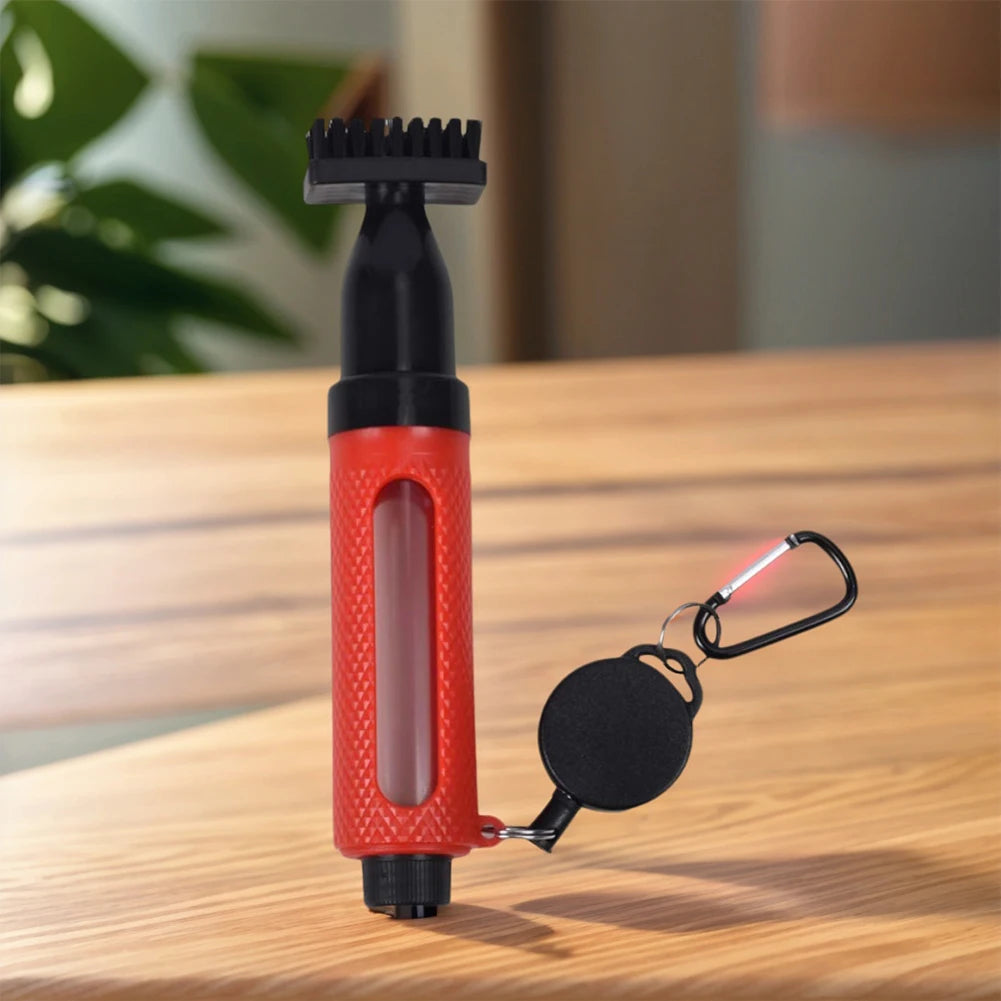 Golf Club Cleaner Brush Golf Cleaning Brush with Bottle & Clip Golf Club Groove Cleaner Brush Portable Golf Cue Brush for Golf